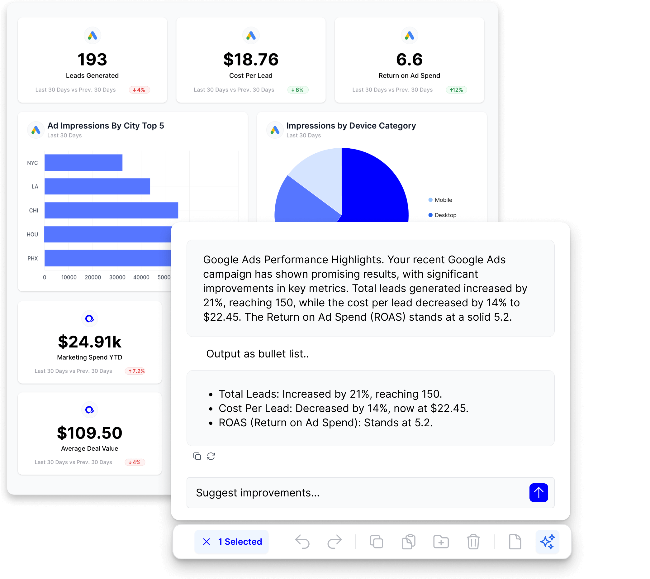 Home 14 Ai-assisted reporting in digital marketing reporting software, generating automated insights and recommendations for client reports.
